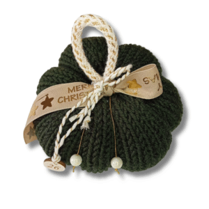 Πράσινη υφασμάτινη κολοκύθα “Merry Christmas”