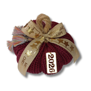 Μπορντό υφασμάτινη κολοκύθα “2026”