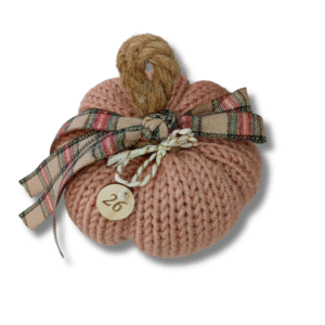 Υφασμάτινη κολοκύθα σάπιο μήλο με καρό φιόγκο