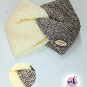 Πλεκτή κορδέλα δίχρωμη