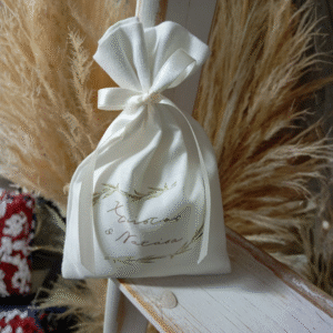 Προσωποποιημένη μπομπονιέρα πουγκί με εκτύπωση