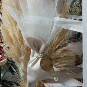 Μπομπονιέρα πουγκί σατέν με plexiglass “Δέντρο της Ζωής”