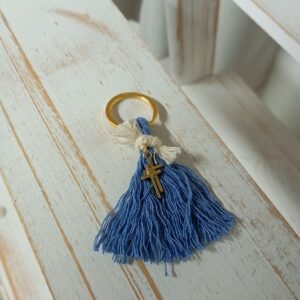 Μπερλόκ Βάπτισης,  με εξαιρετικό δέσιμο σχήμα φούντας με βαμβακερό κορδόνι