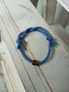 Μαρτυρικό Βραχιολάκι από βαμβακερό κορδονάκι [Mπλε Aνοιχτό]