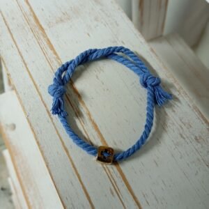 Μαρτυρικό Βραχιολάκι από βαμβακερό κορδονάκι [Mπλε Aνοιχτό]