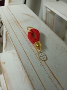 Μπρελόκ Βάπτισης Θεσπέσιο με κορδονι & Σταυρουδακι Σμαλτο