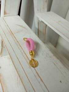 Μπρελόκ Βάπτισης Θεσπέσιο με κορδονι & Σταυρουδακι Σμαλτο