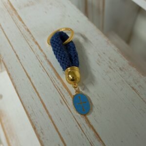 Μπρελόκ Βάπτισης Θεσπέσιο με κορδονι & Σταυρουδακι Σμαλτο