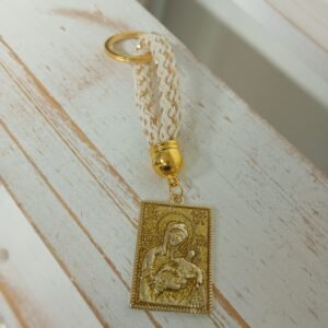 Πολυτελες Μαρτυρικό μπερλόκ βάφτισης με την παναγια