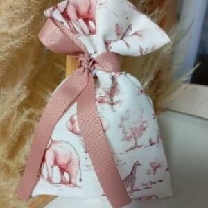 Μπομπονιερα Πουγκι Βαπτισης Τα Ζωα της Ζουγκλας