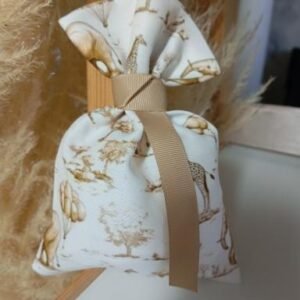 Μπομπονιερα Πουγκι Βαπτισης Τα Ζωα της Ζουγκλας