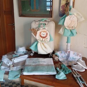 Χειροποίητο πακέτο βάπτισης Για αγορι με θέμα [Τα Ζωα του Ζουγλκας BABY]