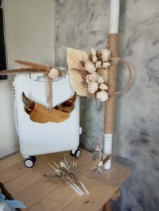 Χειροποίητο πακέτο βάπτισης για Κοριτσι [Φτερα Αγγελου] Βoho...